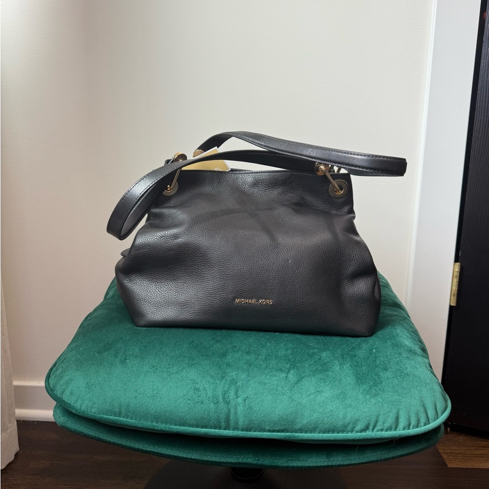 Michael Kors Black Leather Shoulder Bag